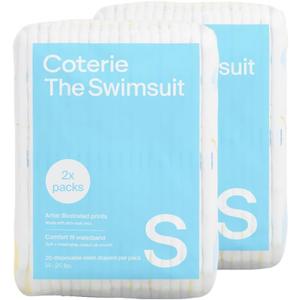 Coterie Baby Swim Diapers, Size Small (14-26 lbs), 2-Pack
Includes 40 total swim diapers (2-Packs x 20), perfect for pool & beach, hypoallergenic, plant-based, no-swell design