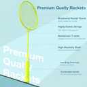 AboveGenius Badminton Rackets Set, Lightweight Badminton Set Includ 4/6 PCS Rackets, 6 Birdies, Outdoor Backyard Games, Racquets for Adults, Teens, Family Beginner