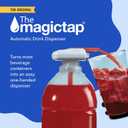 Magic Tap Automatic Drink Dispenser for Fridge, Black (1 Pack), No Spill Milk Dispenser for Fridge, Automatic Milk Dispenser Pump for Gallon Jugs, Water & Juice, Fits Most Bottles, Batteries Required