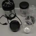 12-Piece Smoothie Blender Maker 25,000 RPM Personal Blender for Ice Crushing Smoothies & Frozen Drinks Nuts with 23oz, 32oz, 37oz Portable Cups Two 6-Leaf Stainless Steel Blades, Silver