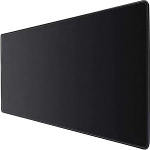 Large Gaming Mouse Pad, 4mm Black Thick Computer Extended Mousepad for Laptop, Keyboard Mat with Non Slip Rubber Base, Stable Desk Pad with Stitched Edges, 35.4x15.7x0.16in
