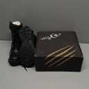 Tactical Boots For Women 8 inch Women's Lightweight Combat Motorcycle Boots Zipper Military Work Boots Desert Emt Boots (7.5, Black)