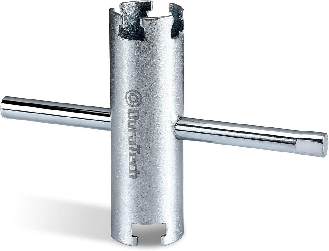 DURATECH Basket Strainer Wrench, Universal Sink Strainer Wrench with Sliding Handle, Double End, 1/2" & 3/8 "