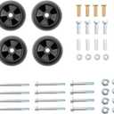 Mower Anti Scalp Deck Wheel Kit Set of 4 Compatible with John Deere AM133602, AM116299, M111489