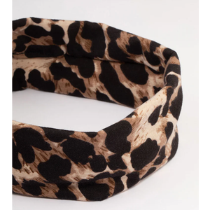Brown & Leopard Print Stretch Fabric Headbands