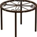 bussdis 1 PCS Plant Stand,-Heavy Duty Metal Stand Decorates Plants, Anti-Rust Flower Pot Stand, Round Plant Rack for Room Indoor and Outdoor Courtyard,Gardens, Brown.