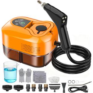Steam Cleaner for Home & Car - 1800ML Water Tank 15s Heat-Up Portable Steamer for Cleaning, 6 Level Handheld Steam Cleaner for Car Detailing with 17 Accessories for Furniture, Grease, Carpet, Grout
