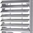 30 Inch Galvanized Shutter Exhaust Louver Vent, Automatic Gravity Shutter Louver Vent for Home Attics, Workshops, Barn, Greenhouse (Motor&Blades are not Included)