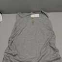 4 Pack Women's Maternity Tank Tops Henley Cotton Scoop Neck Shirt Ribbed Side Ruched Sleeveless Pregnancy Clothes XXL