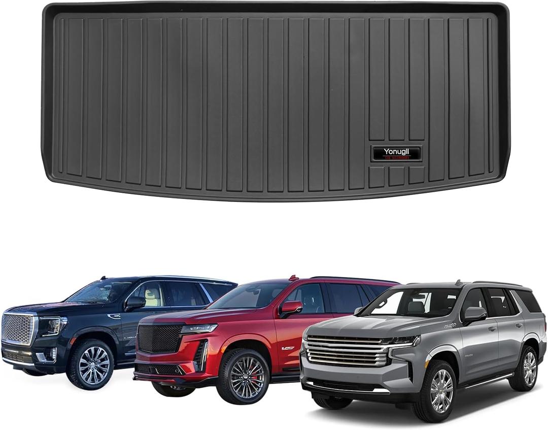 Custom for 2021-2025 2026 Chevy Tahoe/GMC Yukon (Not XL)/Cadillac Escalade (Not ESV) Cargo Mats Trunk Liner All Weather TPE Protection Mat Accessories (for 2021-2026 Chevy Tahoe/Yukon/Escalade)