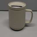 Simple Modern Voyager Signature Mug | Travel Coffee Tumbler with 360° Lid and Handle | Ceramic-Lined Insulated Stainless Steel Iced Cold Brew Cup | 12oz, Almond Birch