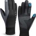 Cierto Thermal Touchscreen Gloves for Running & Cycling, Windproof Cold Weather Gloves for Men & Women, Hiking and Driving Warm Gloves with Touch Screen Fingers