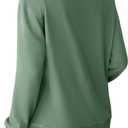 GKBK Womens Casual Long Sleeve Sweatshirt Crew Neck Crewneck T Shirt Tshirt Cute Pullover Tops Relaxed Fit Thin Soft Comfy Light Weight Loose Fit Sweater 2026 Fashion Clothes Trendy Outfits Green XXL (Green, XXL)