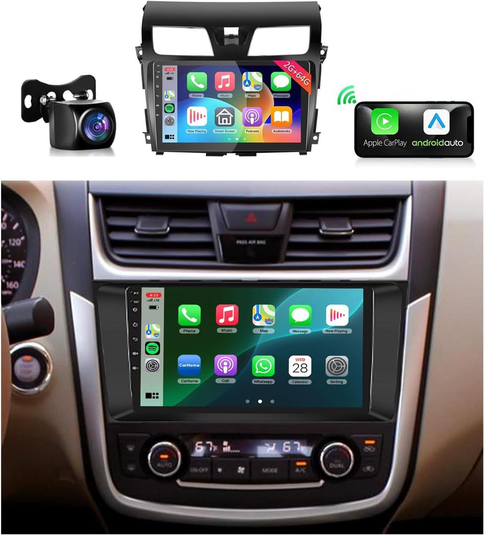 2G 64G Radio for Nissan Altima 2013-2018 Android Car Stereo with Wireless Carplay Android Auto MirrorLink,Podofo 10.1'' 1080P HD IPS Touchscreen Bluetooth GPS 16EQ 28UIs WiFi FM RDS AHD Backup Camera 2G 64G Radio for Nissan Altima 2013-2018 Android Car Stereo with Wireless Carplay Android Auto MirrorLink,Podofo 10.1'' 1080P HD IPS Touchscreen Bluetooth GPS 16EQ 28UIs WiFi FM RDS AHD Backup Camera