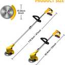 24V Electric Weed Wacker Edger Lawn Tool,2 2.0Ah Battery Powered Weed Eater