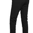 Plaid&Plain Men's Stretch Dress Pants Slim Fit Skinny Suit Pants (40W x 28L, Black)