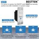 BESTTEN 5 Pack Motion Sensor Light Switch, PIR Vacancy & Occupancy, 800W 1/6 HP, 120/277V, Single Pole, Neutral Wire Required, Wallplate Included, UL Listed, White