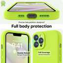 LOVE 3000 Designed for iPhone 14 Pro Max Case, Premium Silicone with [Soft Anti-Scratch Microfiber Lining] Shockproof Protective Phone Case for Men Women Girls 6.7", Fluorescent Green