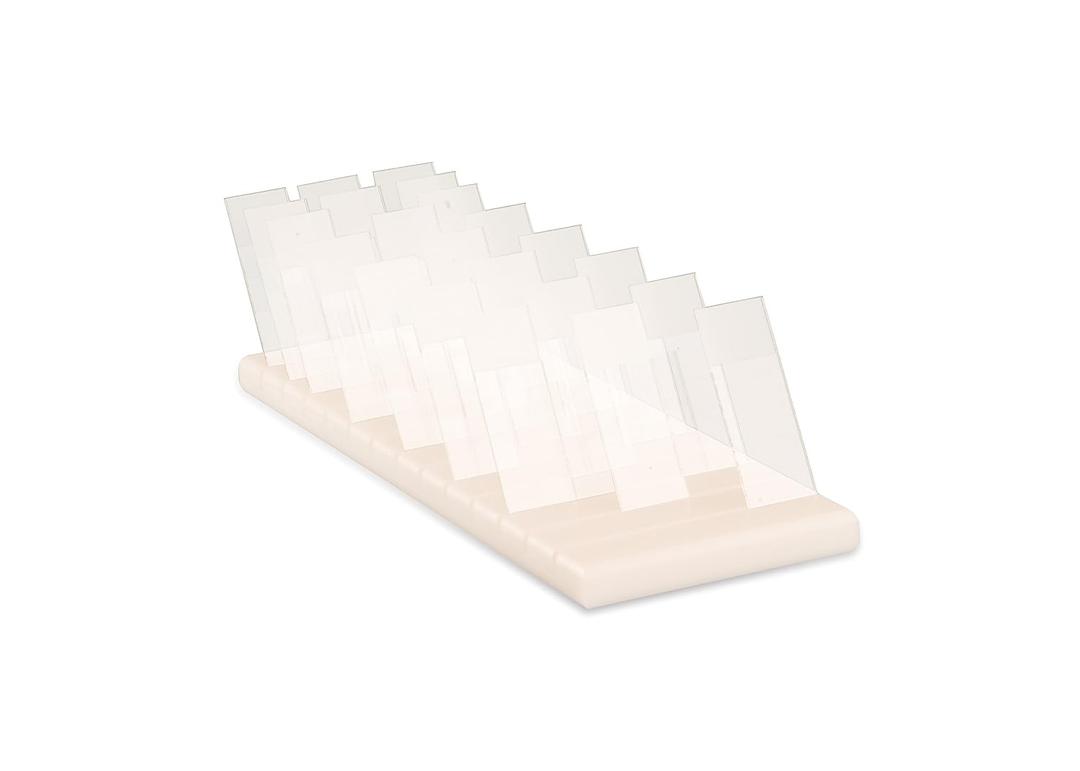 Heathrow Scientific - HEA15981A HD15981A Polyethylene Microscope Slide Holder, 40 Slide, 298mm Length x 105mm Width x 24mm Height