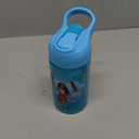 Zak Designs Disney Moana Sage Kids Water Bottle For School or Travel, 16oz Durable Plastic Water Bottle With Straw, Handle, and Leak-Proof, Pop-Up Spout Cover (Moana, Maui) (16 Ounces, Disney Moana (Moana, Maui))