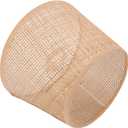 Rattan Woven Lampshade Retro Hand Crafted Lamp Shade for Table Lamp, Pendant, E27 E14 Holders, 6.5x8.7x6.1 inches