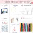 spicssa 2026 Upgraded DIY Stitch Book Kit, Embroidery Stitch Book Kit, Comprehensive Guide with Various Patterns, Complete Toolkit and Video Tutorials, Perfect for Beginners and Craft Lovers