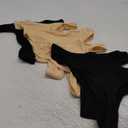 High Waisted Cotton Thongs Underwear For Women Breathable Sport Athletics Panties High Rise Plus Size Multipack (X-Large, Black*3 Nude*3)