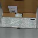 Wireless Keyboard and Mouse Combo, FullSized Wireless Keyboard and Adjustable DPI Mouse, 2.4GHz USB Receiver, Keyboard and Mouse for PC, Windows, Desktop, Laptop (Mint Green and White)
