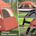 CAMPROS CP Upgraded 6/8 Person Camping Tents, Waterproof Windproof Family Tent with Larger Mesh Windows & Door, Double Layer, Easy Set Up, All-Season Dome Tent with Top Rainfly & Carry Bag