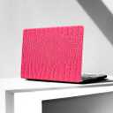 KEROM Compatible for MacBook Air 13 inch Case 2026 M5, 2022-2025 M4/M3/M2 A3449 A3240 A3113 A2681, Textured Luxury Crocodile Aligator Skin Snakeskin PU Leather Hardshell Case & Keyboard Cover, Pink