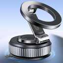 Vacuum Magnetic Car Phone Holder-118LBS Strong Suction+2800gf Magnet,360 Adjustable Dashboard Mount, Hands-Free Cell Phone Stand for iPhone/Samsung MagSafe, Works on Mirror/Gym/Kitchen &Multi-Surface