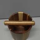 5 inch Coffee Knock Box espresso knock box,Wood Bin for Espresso Machine Coffee Grounds Acacia wood Knock Box Suitable for coffee bar decoration-coffee bar accessories
