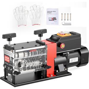 CREWORKS Electric Wire Stripper Machine, 7 Channel 7 Blade Wire Stripping Machine for 0.06-1.1 in. (1.5-28 mm) Scrap Wire, 60W Motor Cable Stripper Machine, Cable Stripping Tool for Wire Recycling