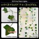 suddus Vine with Fairy Lights Battery Operated, 33ft 100 LED Ivy String Lights with Remote, Leaf Lights for Bedroom, Room, Wall, Garden, Party, Wedding Dorm Decor (Warm White)