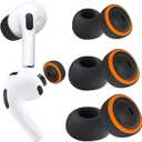 KASOTT 2025 Upgraded for AirPods Pro 3 Memory Foam&Silicone Hybrid Ear Tips, Ultimate Comfort, Anti-Slip Eartips, Superior Noise Isolation, Fits in The Charging Case, 3 Pairs (Black, Assorted S/M/L)