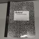 3 x Oxford Composition Notebook, College Ruled Paper, 9-3/4" x 7-1/2", Black Marble Covers, 100 Sheets, 1 Book (63796)