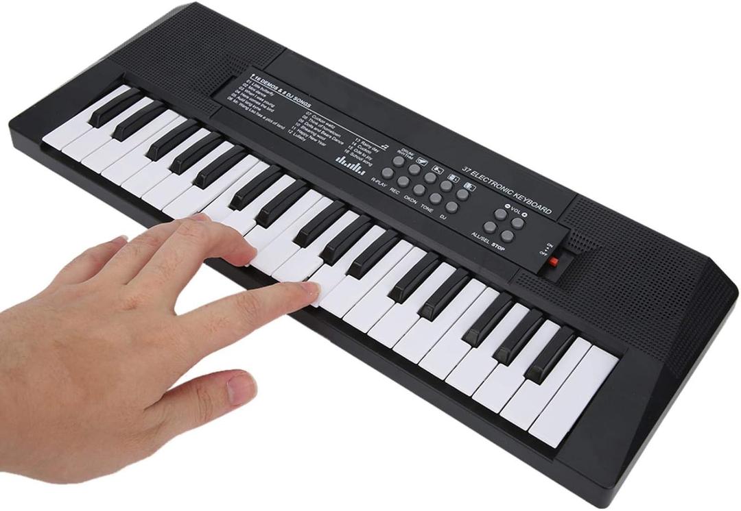Electric Piano, 37 Keys Rechargeable Piano Keyboard, Microphone Recording Function, Children's Musical Instrument Toy
