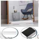 Colingmill 1 Pcs Wooden Floor Mirror Stand Anti Slip Base for Full Length Mirrors Stable Support Holder Bracket with Enlarged Non Slip Pads for Home Mirror Frames (14 x 2.7 x 1.7 Inches,White)