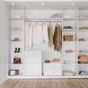 BOLUO Stackable Storage Drawers Closet Organizers and Storage Fabric White 2 Drawer Dresser for Bedroom 2 Packs Modern