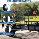 Weed Eater Rack for Enclosed Trailer with Locks, 3 Place Weed eater Rack for Open/Enclosed Trailers Spring Hasp Trimmer Rack 360 Pad Enclosed Trailer Accessories Lawn Care Equipment Cargo Rack