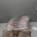 Amazon Basics Donut Pet Bolster Faux Fur Bed for Dog, Beige, 23" x 23"