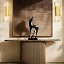 Crystal Wall Sconce, 19'' Brass Bathroom Wall Sconce, Modern Single Sconce Wall Lighting, Upgrated K9 Crystal Gold Wall Light, Bedroom Vanity Sconce, Wall Lamp for Living Room, Stairway, Hallway