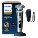 Philips Norelco Shaver i9000 Prestige - Wet & Dry Electric Shaver, Gold Oyster, Sense IQ Technology, Triple Lift & Cut System, 360 Rotating Dual SteelPrecision Blades, Quick Clean Pod, Model XP9203/81 (i9000 + Charging Stand, Gray)