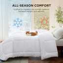 Bedsure Comforter Duvet Insert - Quilted Comforters Queen Size, All Season Duvet, GentleSoft Down Alternative Bedding Blanket, with 8 Tabs, Gifts for Women/Men, White, Queen 88 x 88 Inches