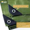 GUARD SHIELD Heavy Duty Tarp 18x24 Feet Green Multi Purpose Thick Waterproof Poly Tarp Cover 10mil