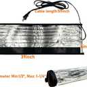 38.5" x 6" Water Pipe Heat Blanket Faucet Heating Blanket Winter Heating Tape for Metal and Plastic Pipes, 120V, Thermostat Max Temp 140F, OD Max: 1-1/4" (1)
