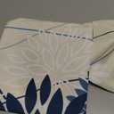 Blue and Gray Floral Pillow Covers 18x18 Set of 2 Outdoor Waterproof White Colored Decorative Throw Pillows Summer Pillowcase Polyester Cushion Case Decor for Couch Patio Funiture Garden Porch 01B18