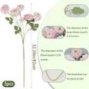 3 Pcs Artificial Flowers Spring Summer Silk Zinnia Flowers with Stems Zinnia Elegans Artificial Flowers for Outdoors Floral Arrangements Table Centerpieces Wedding Party Home Decor Gradient Pink
