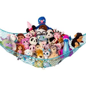 Lilly's Love Large Stuffed Animal Hammock | Corner Hanging Organizer, Stuffed Animal Storage | Easy to Hang Plushie Net w/Included Anchors & Hooks | Cute Room & Bedroom Decor (Light Blue) (1 Pack (XL)) Lilly's Love Large Stuffed Animal Hammock | Corner Hanging Organizer, Stuffed Animal Storage | Easy to Hang Plushie Net w/Included Anchors & Hooks | Cute Room & Bedroom Decor (Light Blue) (1 Pack (XL))