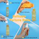 6 x Empty Travel Size Toiletries Bottles Compatible with Sol de Janeiro 62 Perfume, 1 OZ TSA Approved Leak-Proof Containers Refillable for 3 OZ & 8.1 OZ, Travel Essentials, Only A Bottle No Perfume